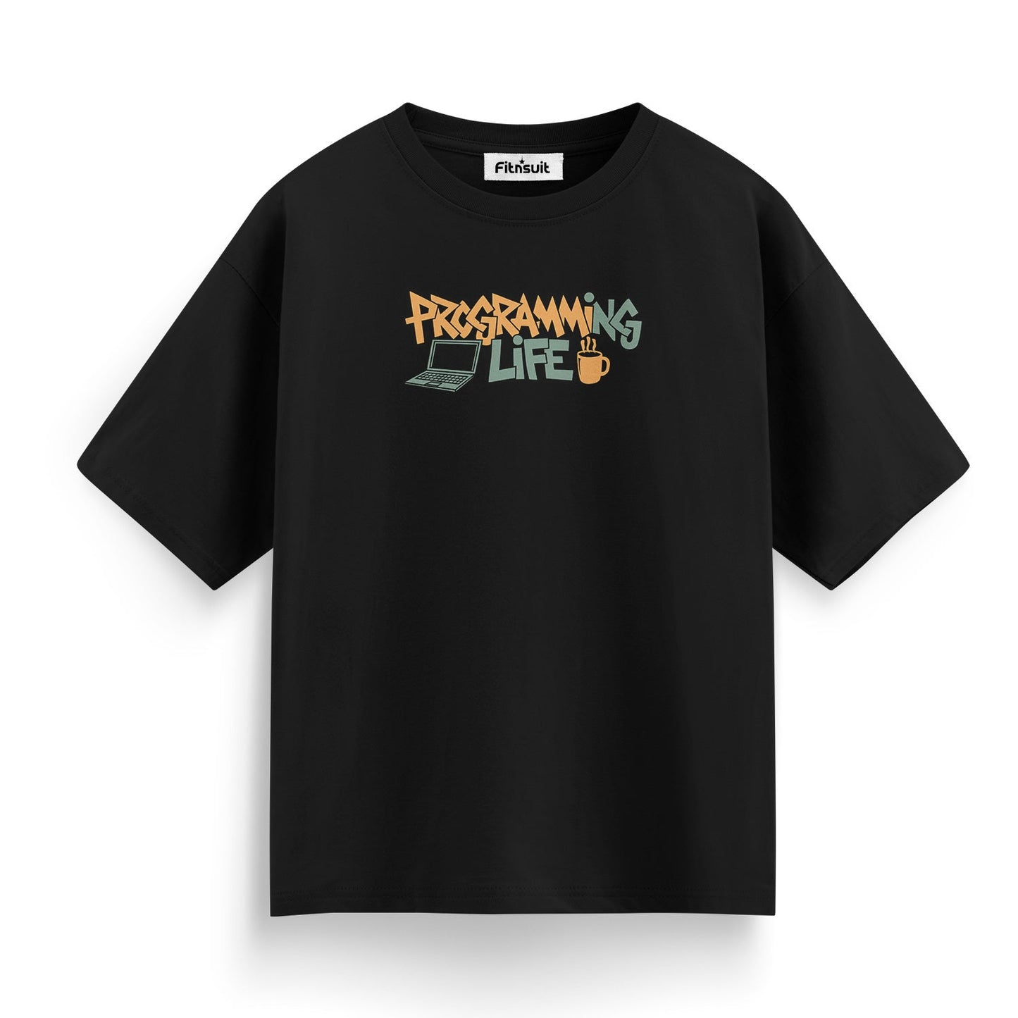 Programming life Programmer Typography Unisex Premium T-shirt