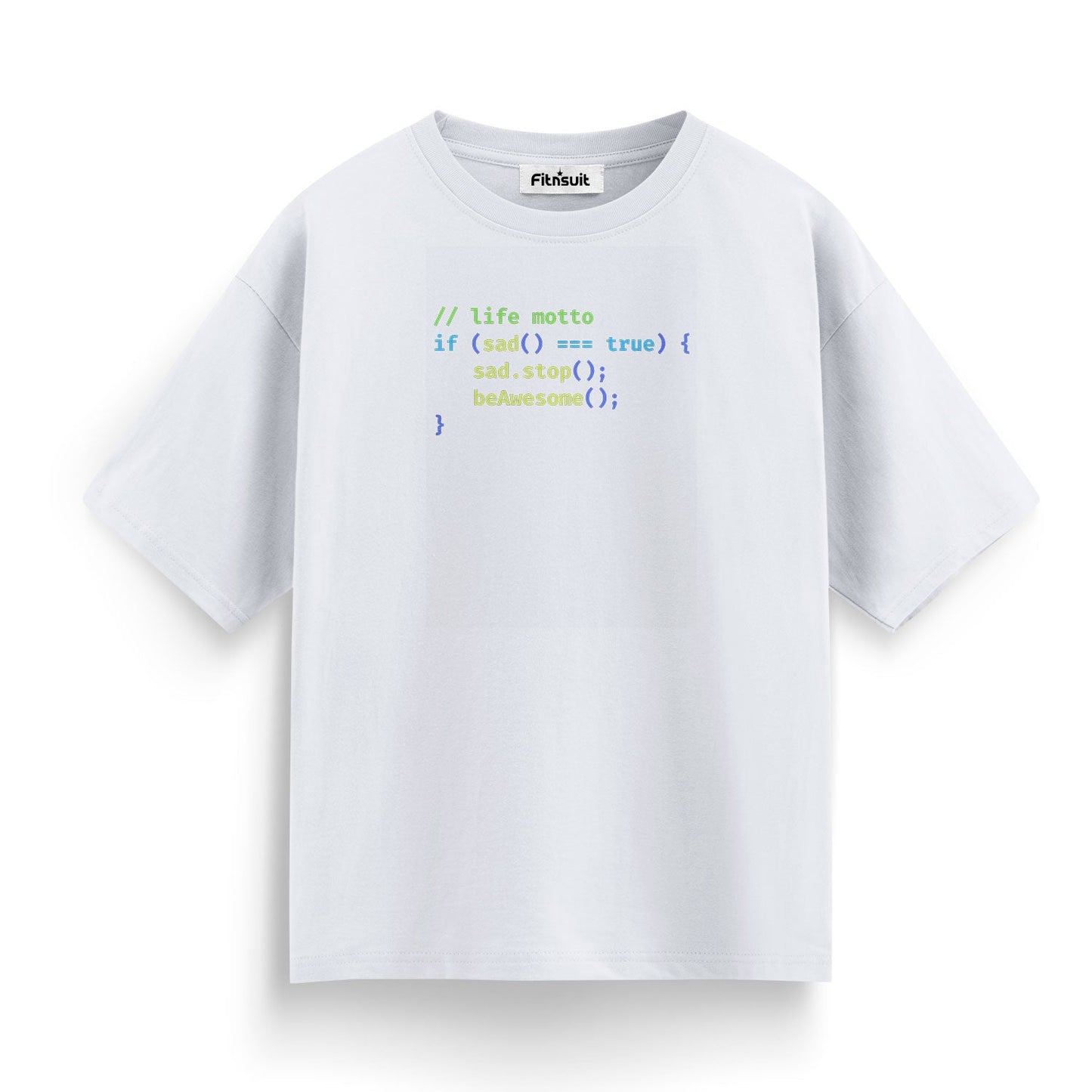 Life Motto If Sad Equals True Sad Stop Be Awesome Programmer T-Shirt