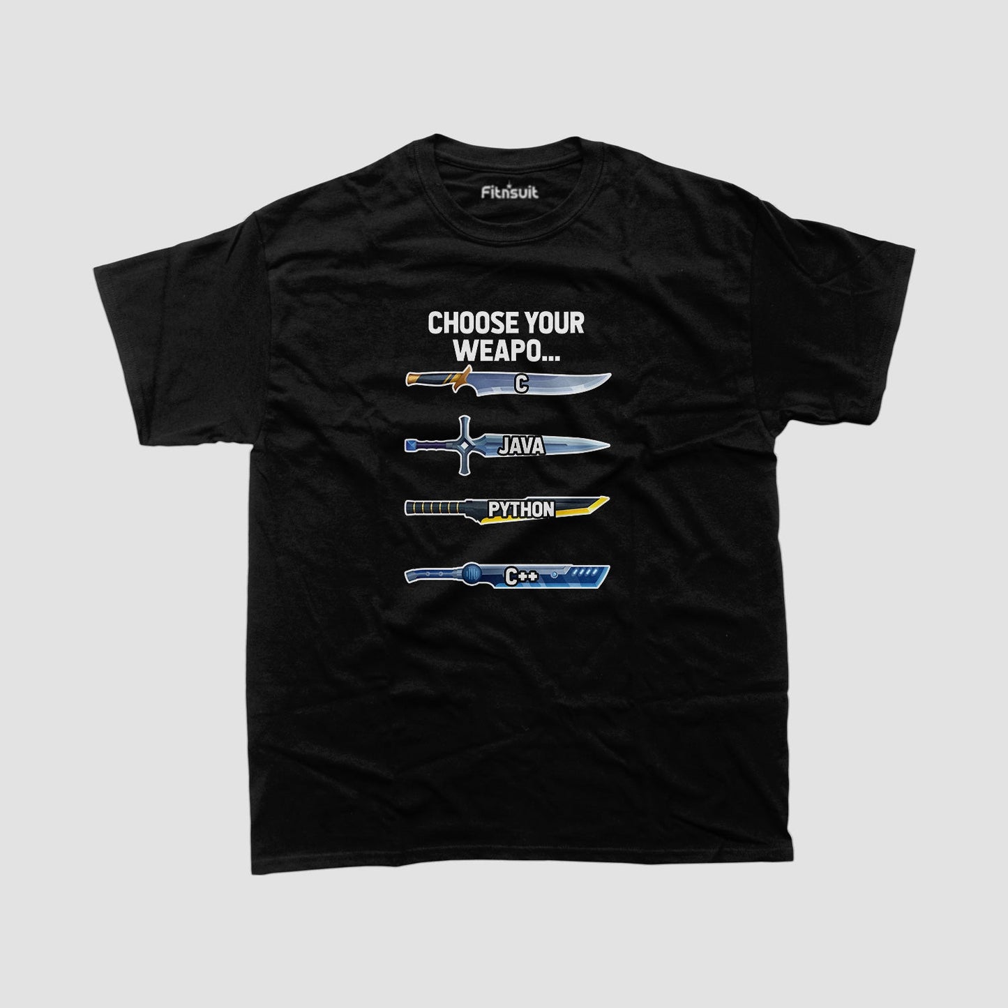 Choose your weapon C, Java, Python, C++, Coding, Programming Unisex Premium T-shirt