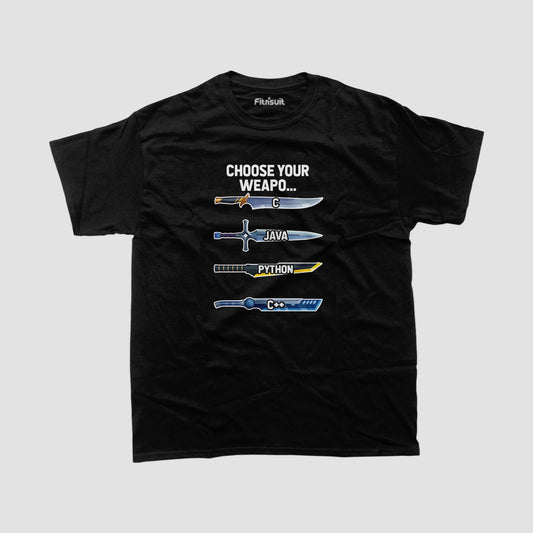 Choose your weapon C, Java, Python, C++, Coding, Programming Unisex Premium T-shirt