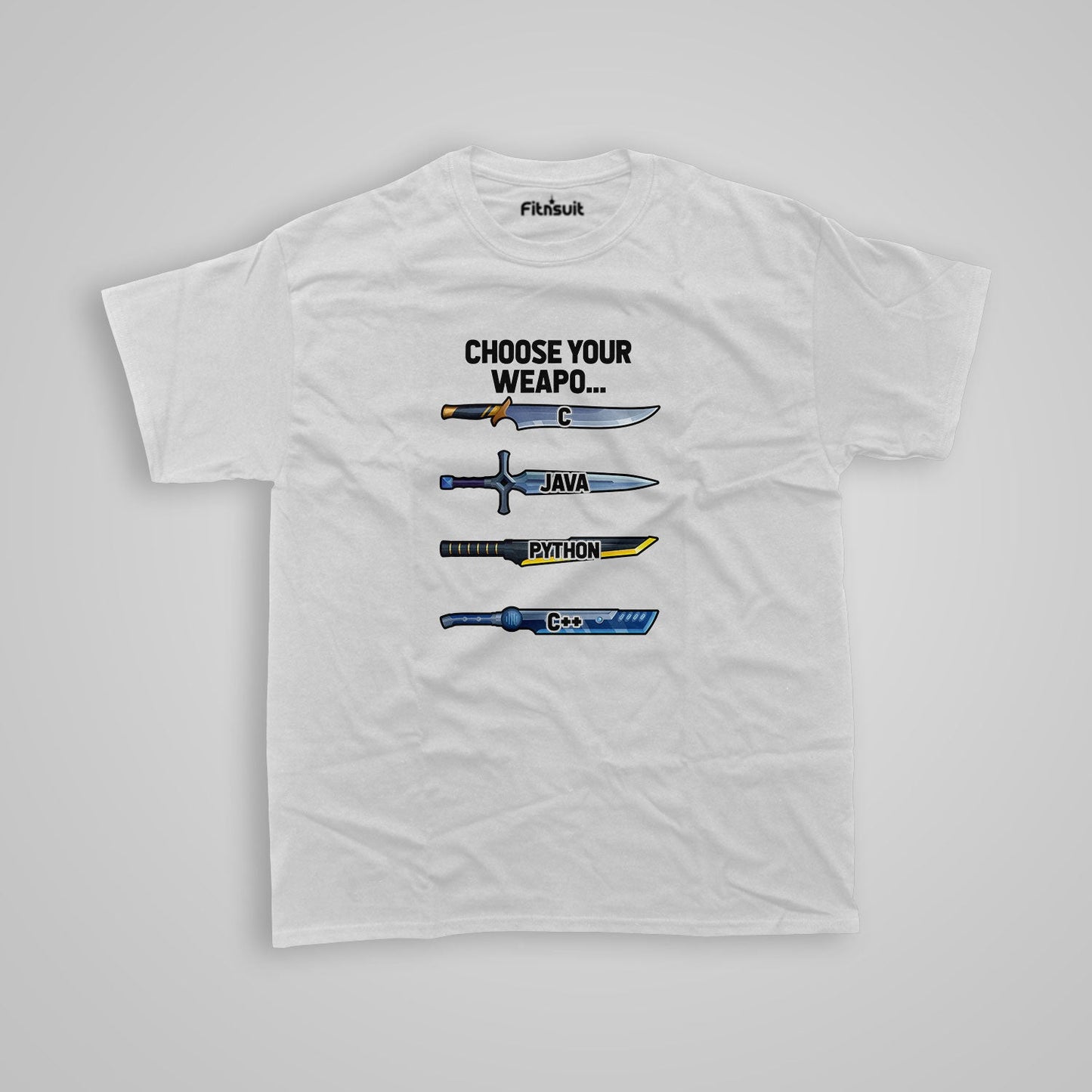 Choose your weapon C, Java, Python, C++, Coding, Programming Unisex Premium T-shirt