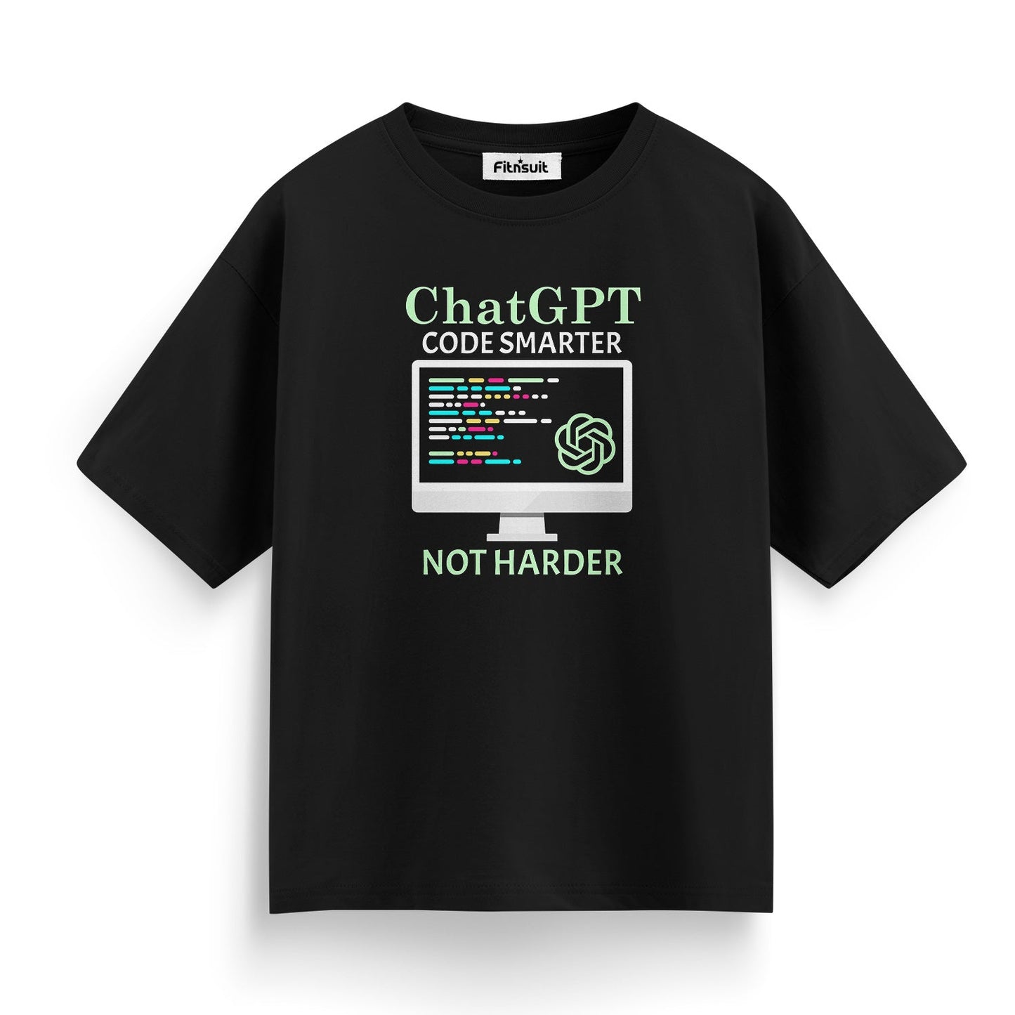 Chatgpt code smarter not harder funny Programmer quote Unisex Premium T-shirt