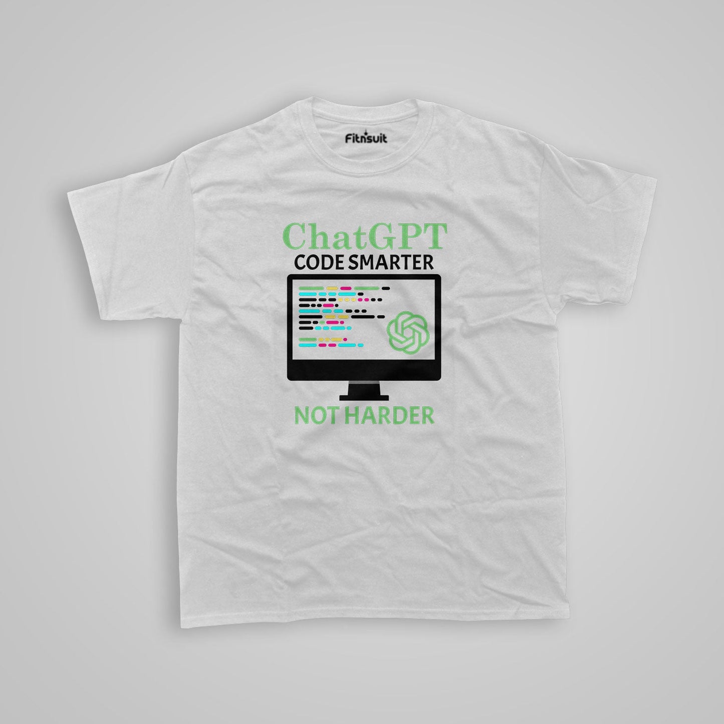 Chatgpt code smarter not harder funny Programmer quote Unisex Premium T-shirt