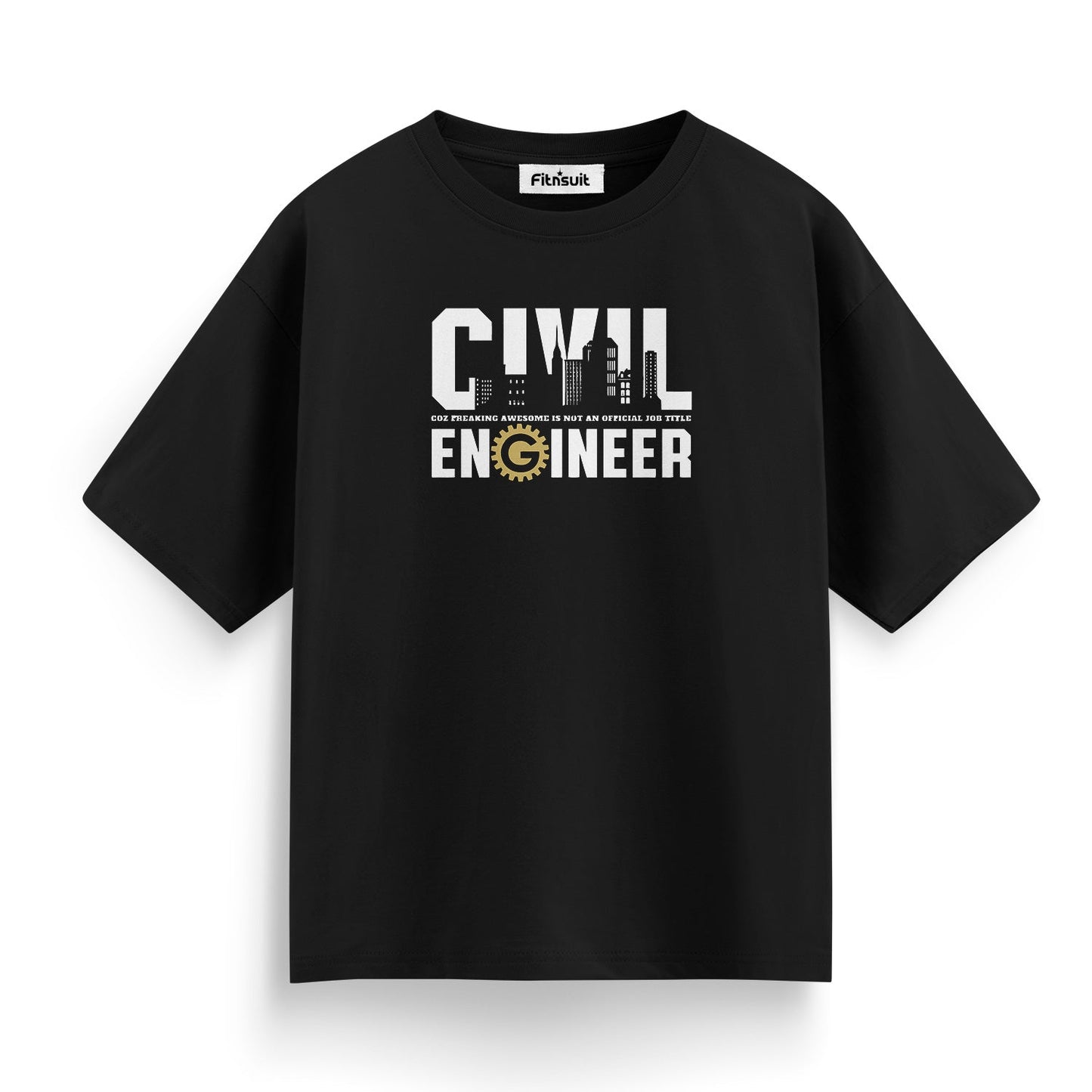 City Skyline Civil Engineer Graphic T shirt