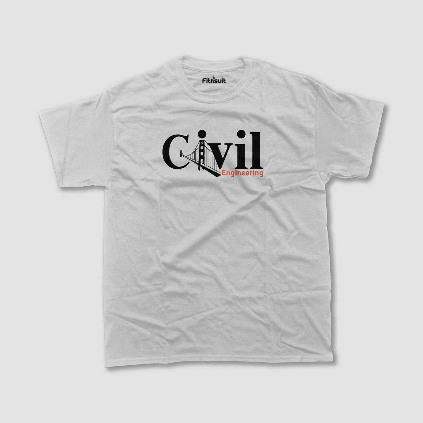 Stylish Font Civil Engineering Logo T shirt