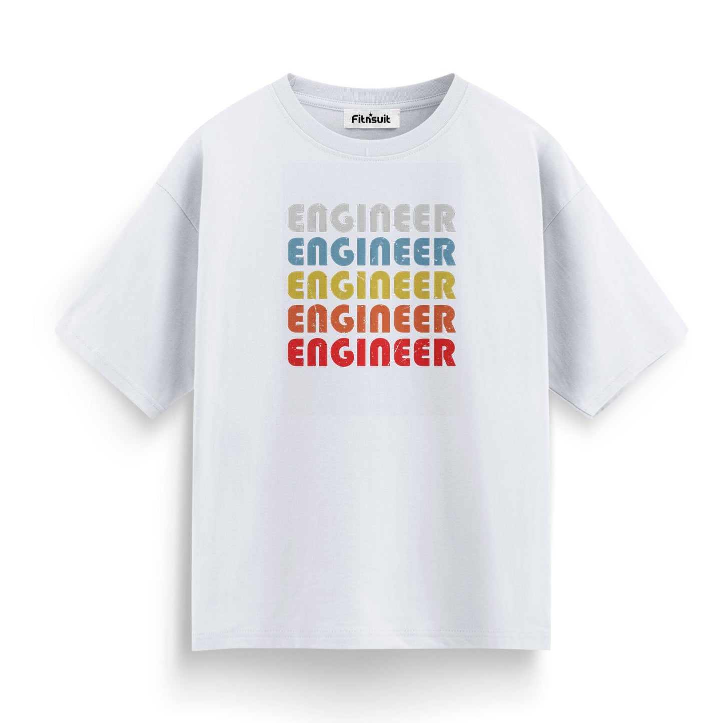 Repeating Text Civil Engineer Design T shirt