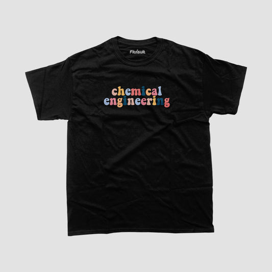 Retro Chemical Engineering Colorful Text T Shirt