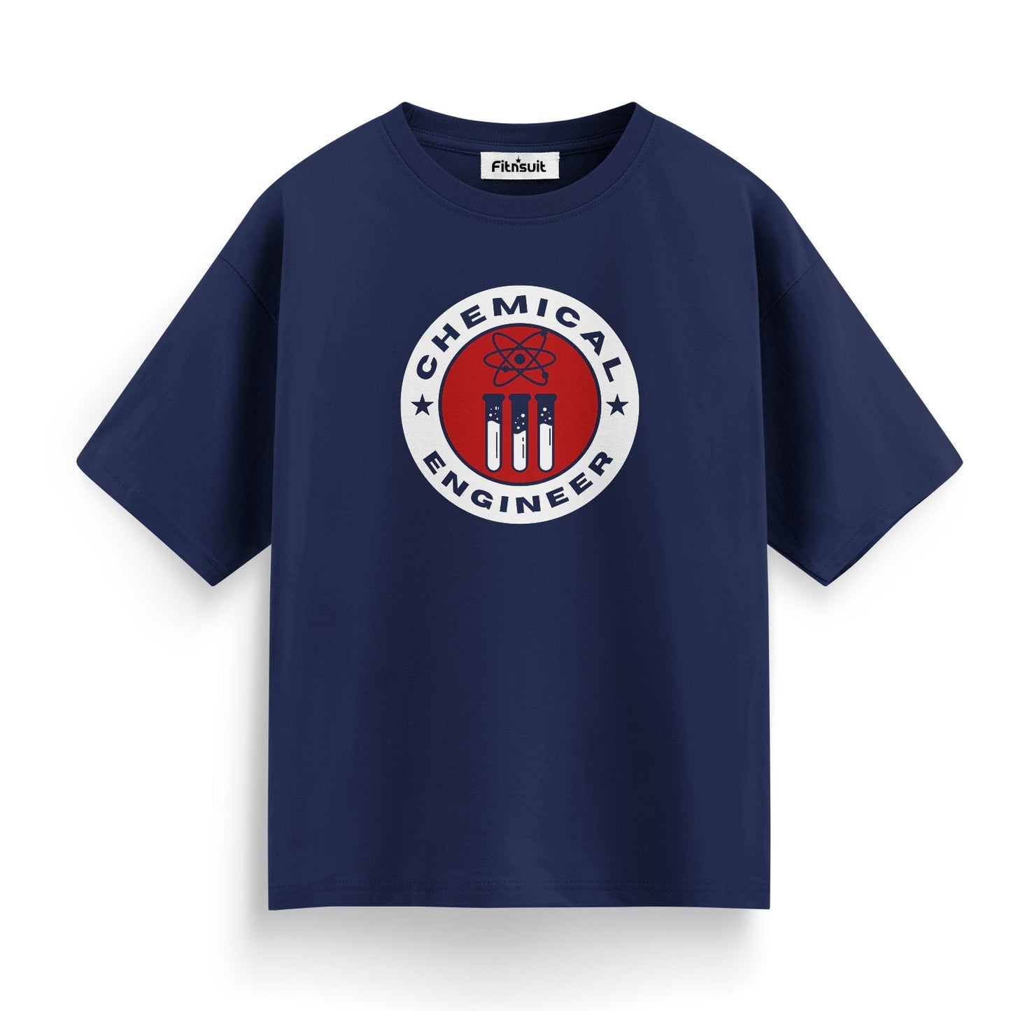 Bold Red Circle Chemical Engineer Badge T Shirt