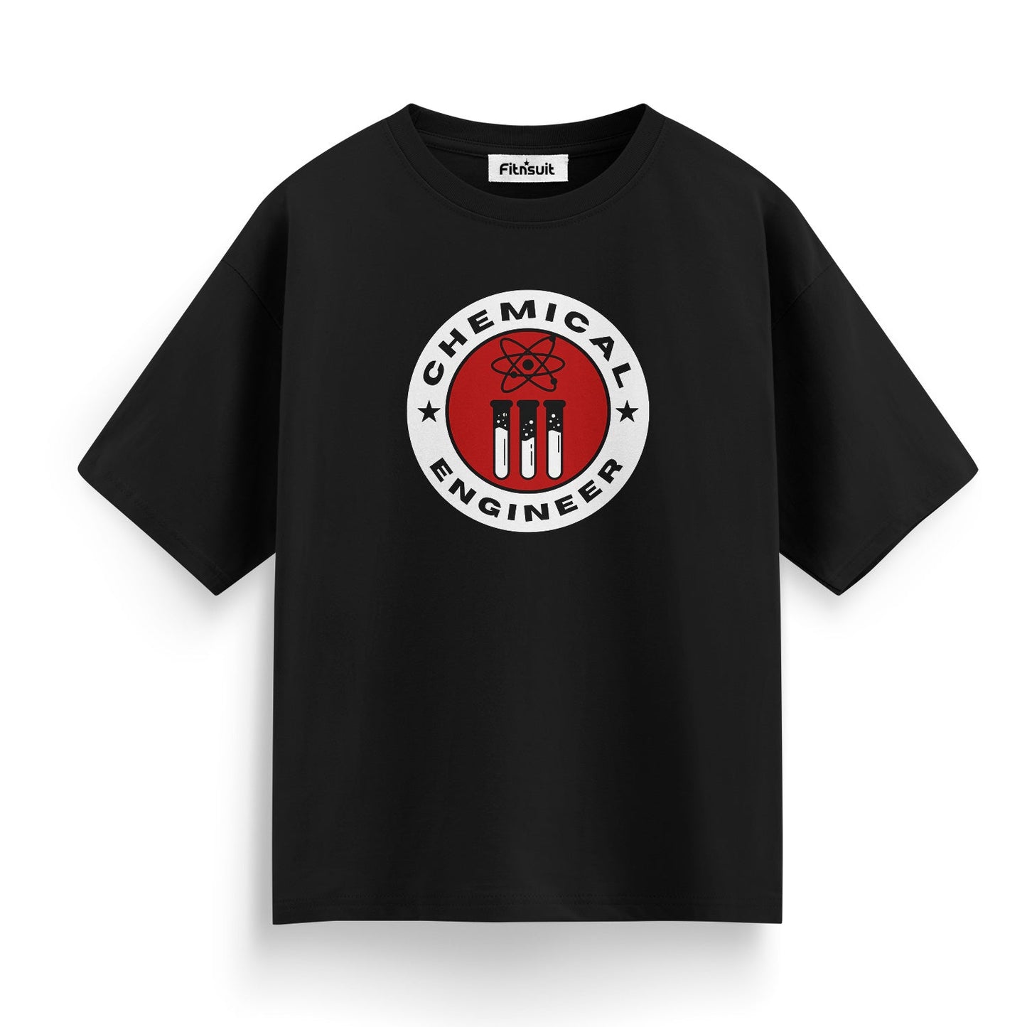 Bold Red Circle Chemical Engineer Badge T Shirt