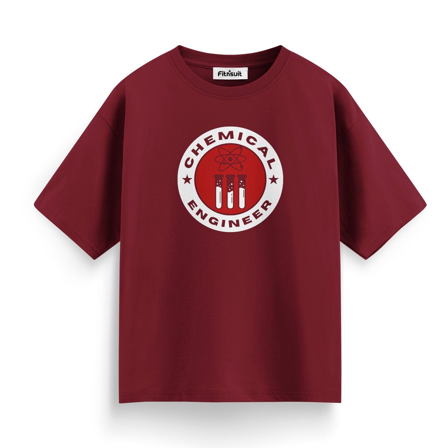 Bold Red Circle Chemical Engineer Badge T Shirt
