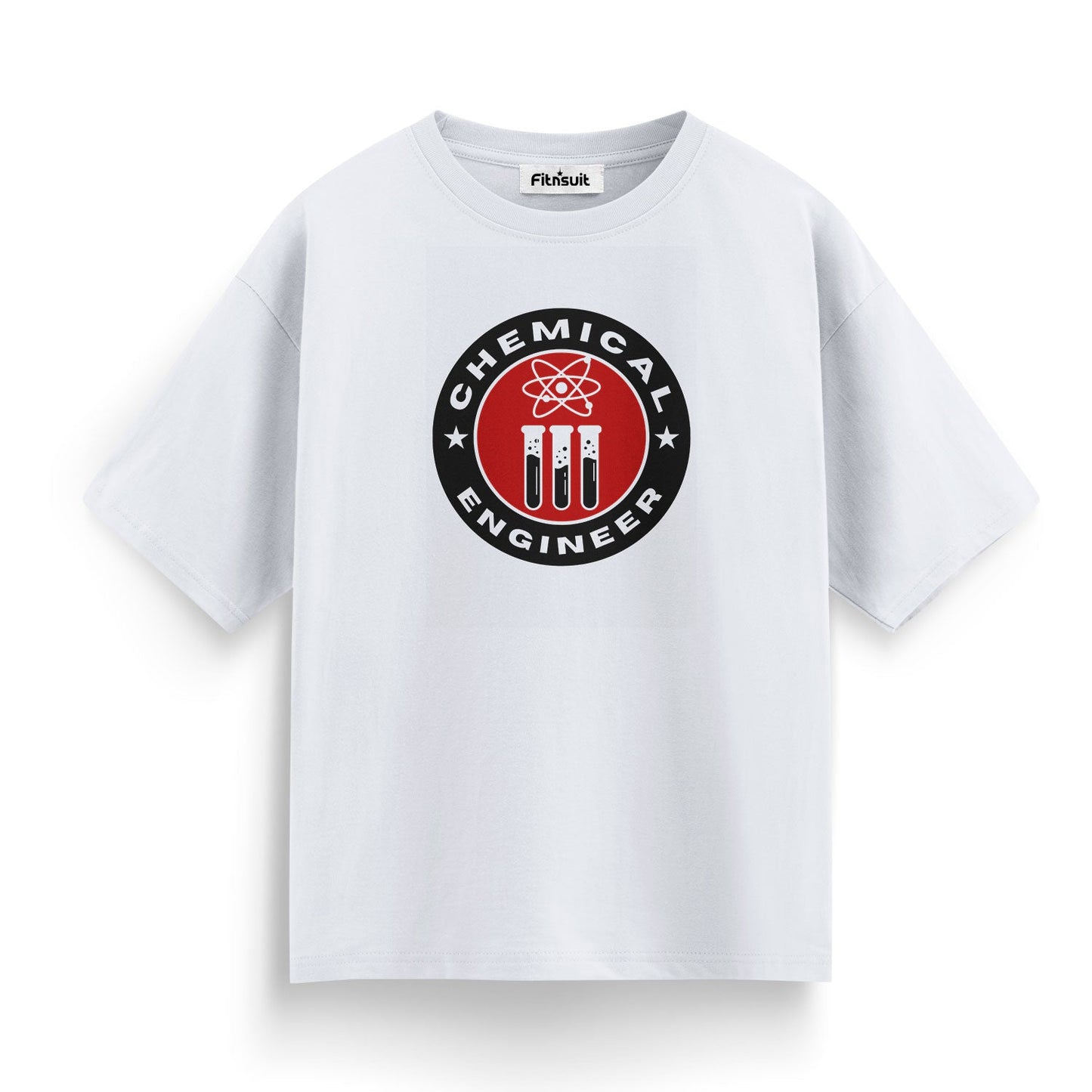 Bold Red Circle Chemical Engineer Badge T Shirt