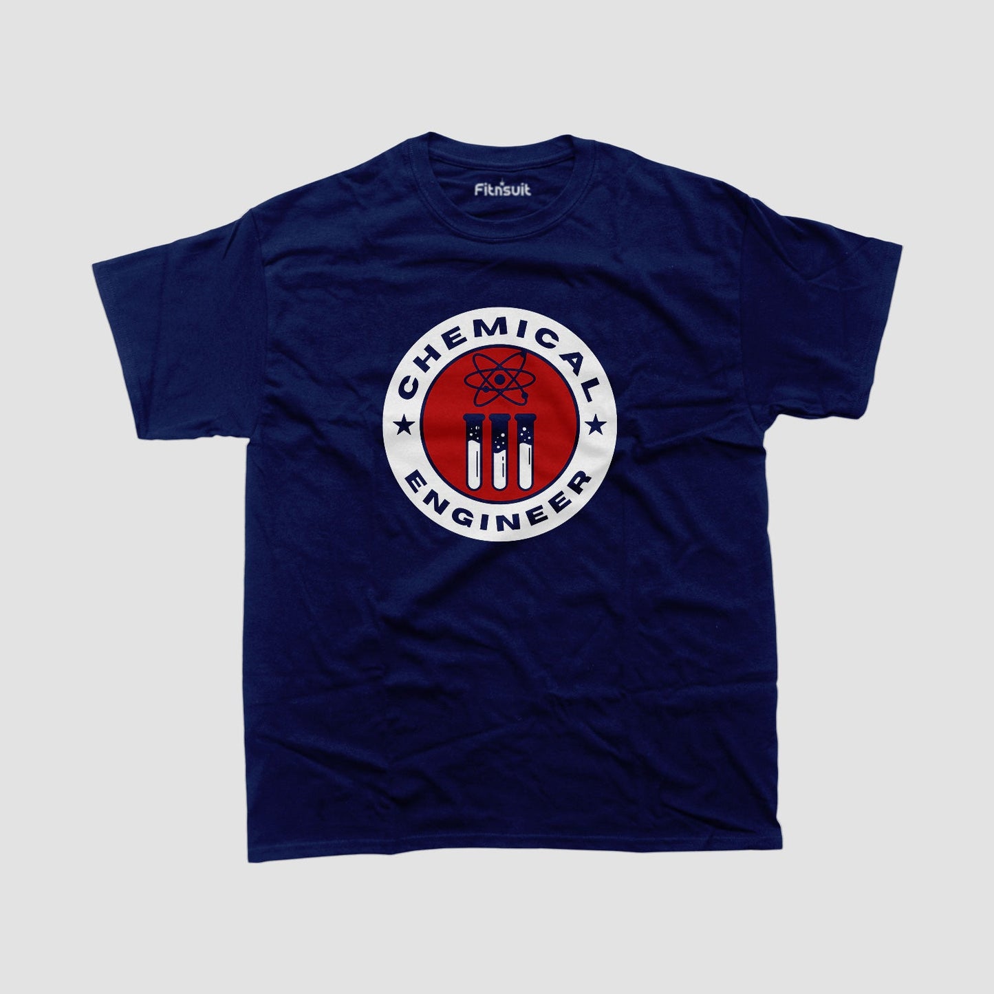 Bold Red Circle Chemical Engineer Badge T Shirt