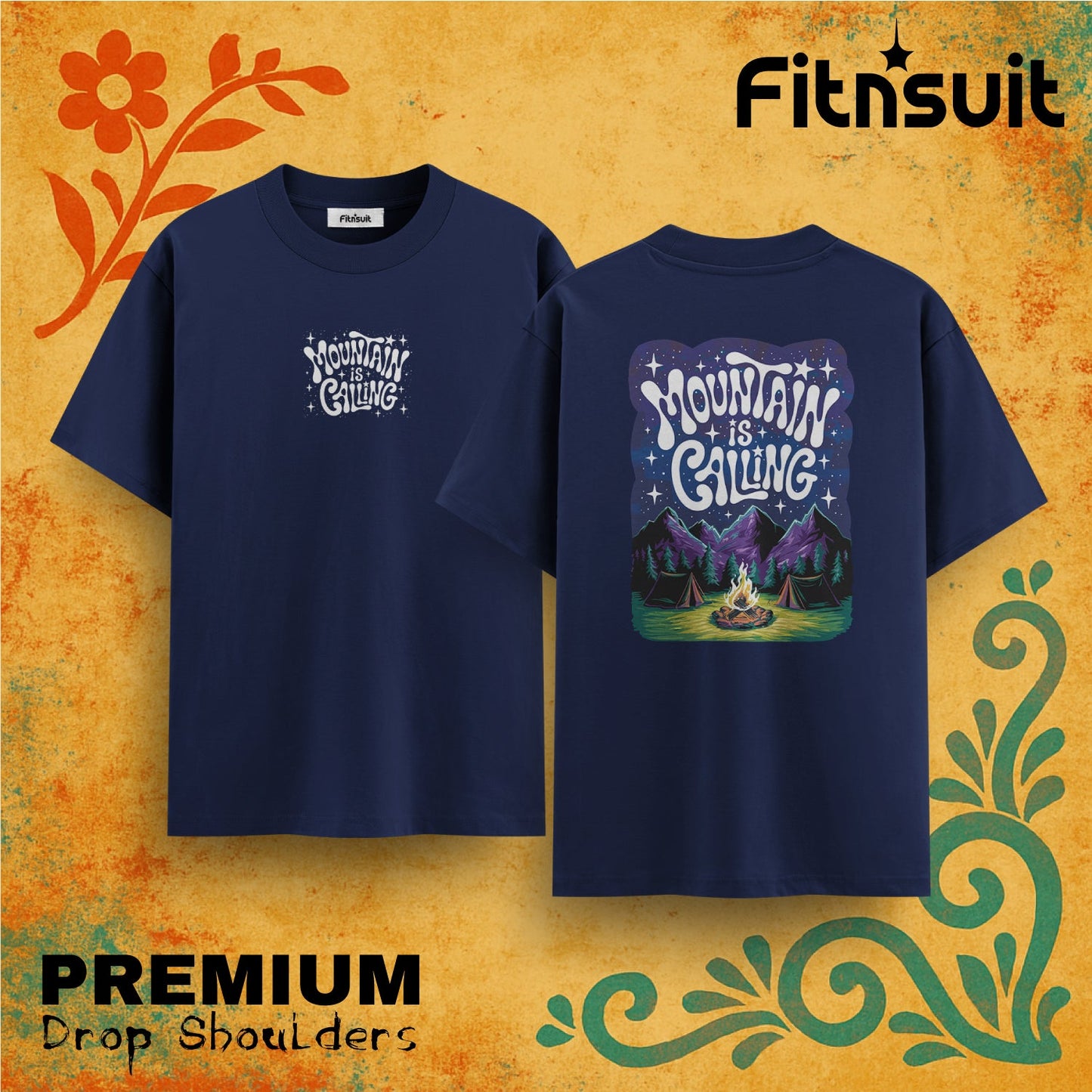 Mountain Is Calling Outdoor Adventure Drop Shoulder T shirt
