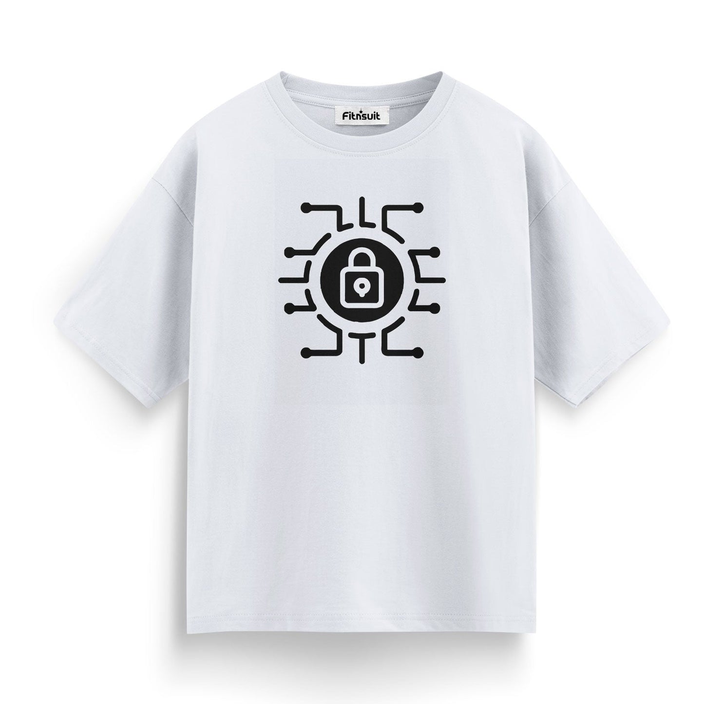 Tech Circuit Lock Symbol Ethical Hacker T-Shirt