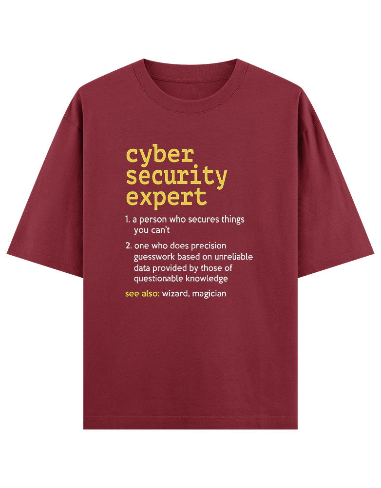 Cyber Security Expert typography T shirt for Ethical Hacker.