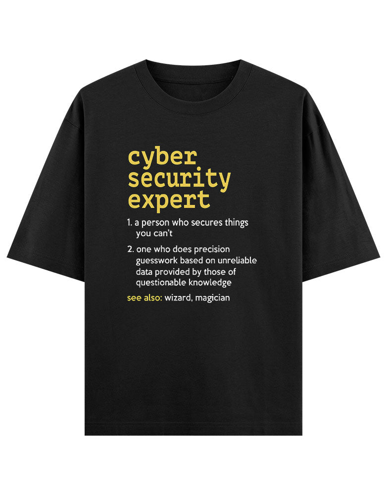 Cyber Security Expert typography T shirt for Ethical Hacker.