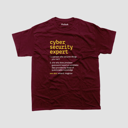 Cyber Security Expert typography T shirt for Ethical Hacker.