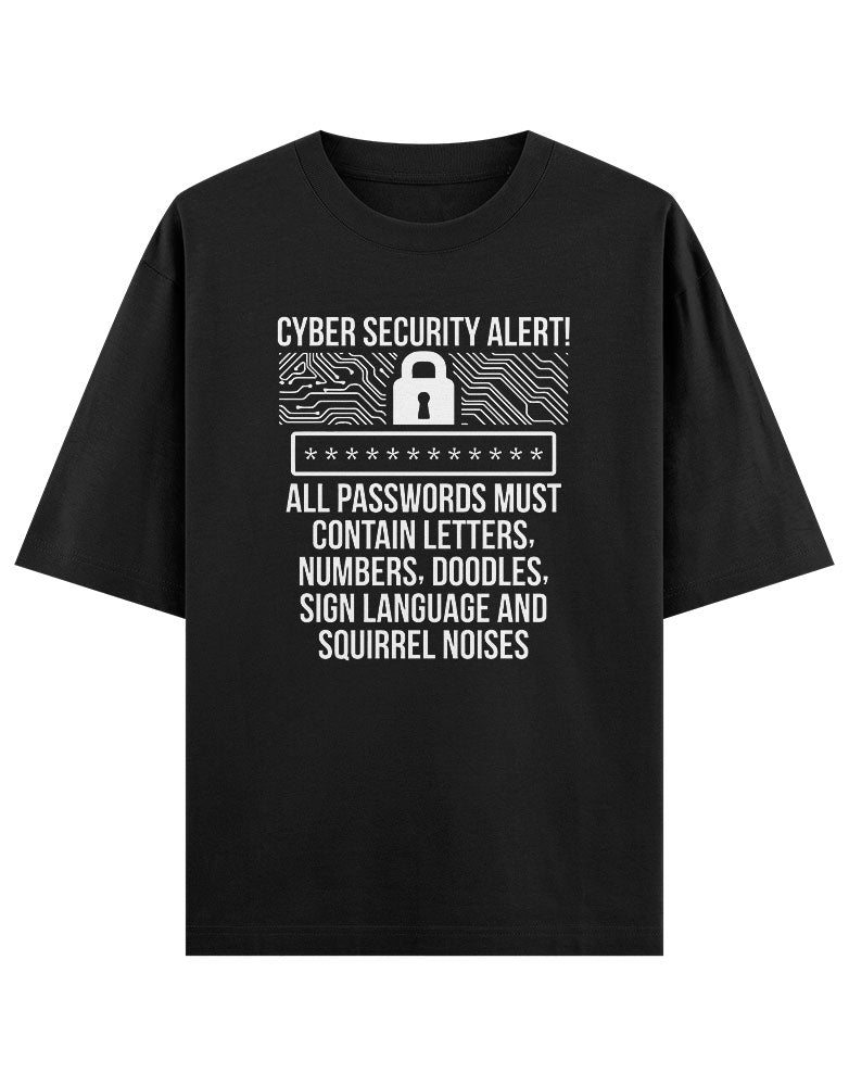 Cyber Security Alert Funny typography T shirt for Ethical Hacker.