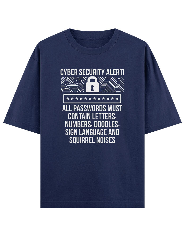 Cyber Security Alert Funny typography T shirt for Ethical Hacker.