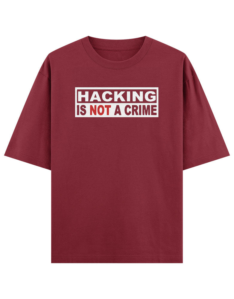 Hacking Is not A crime T shirt for Ethical Hacker.