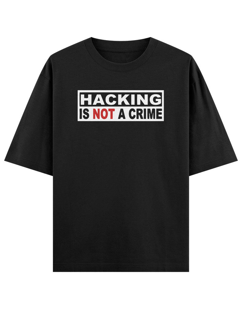 Hacking Is not A crime T shirt for Ethical Hacker.