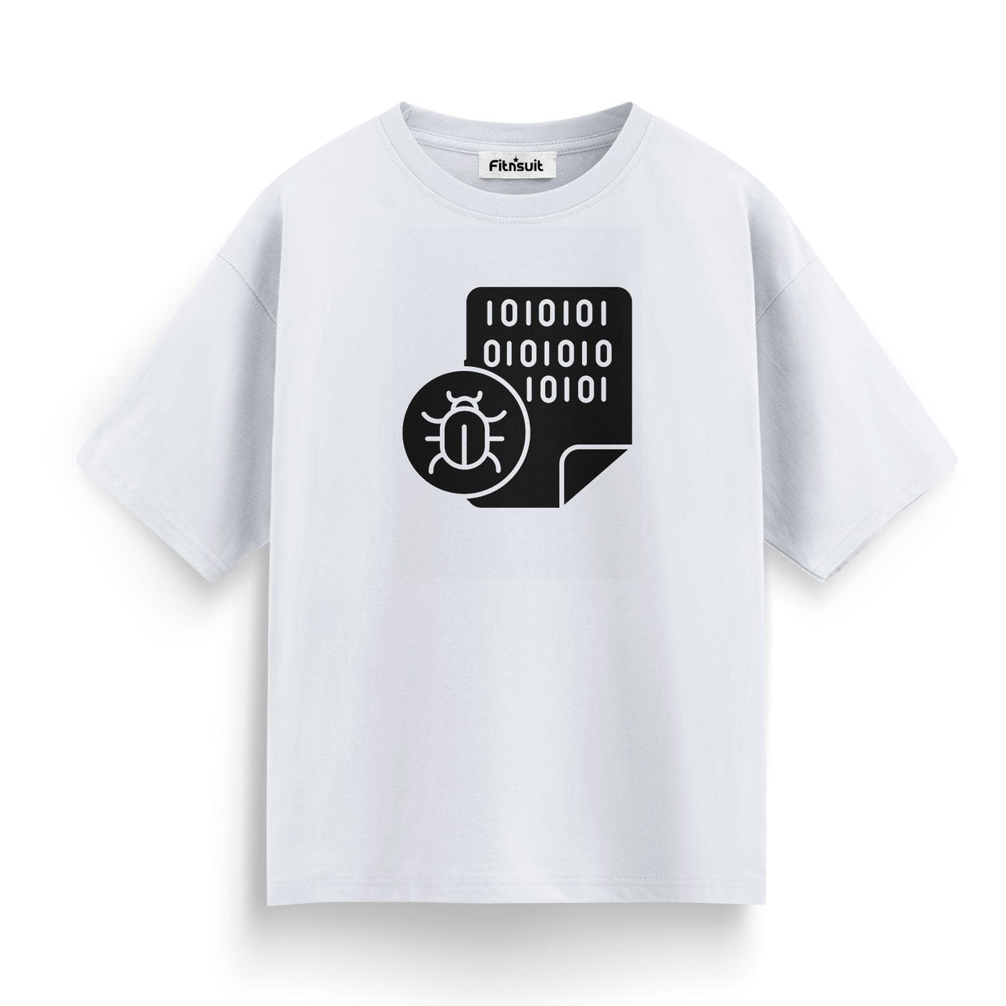10101010 Binary code with bug icon T shirt for Ethical Hacker.