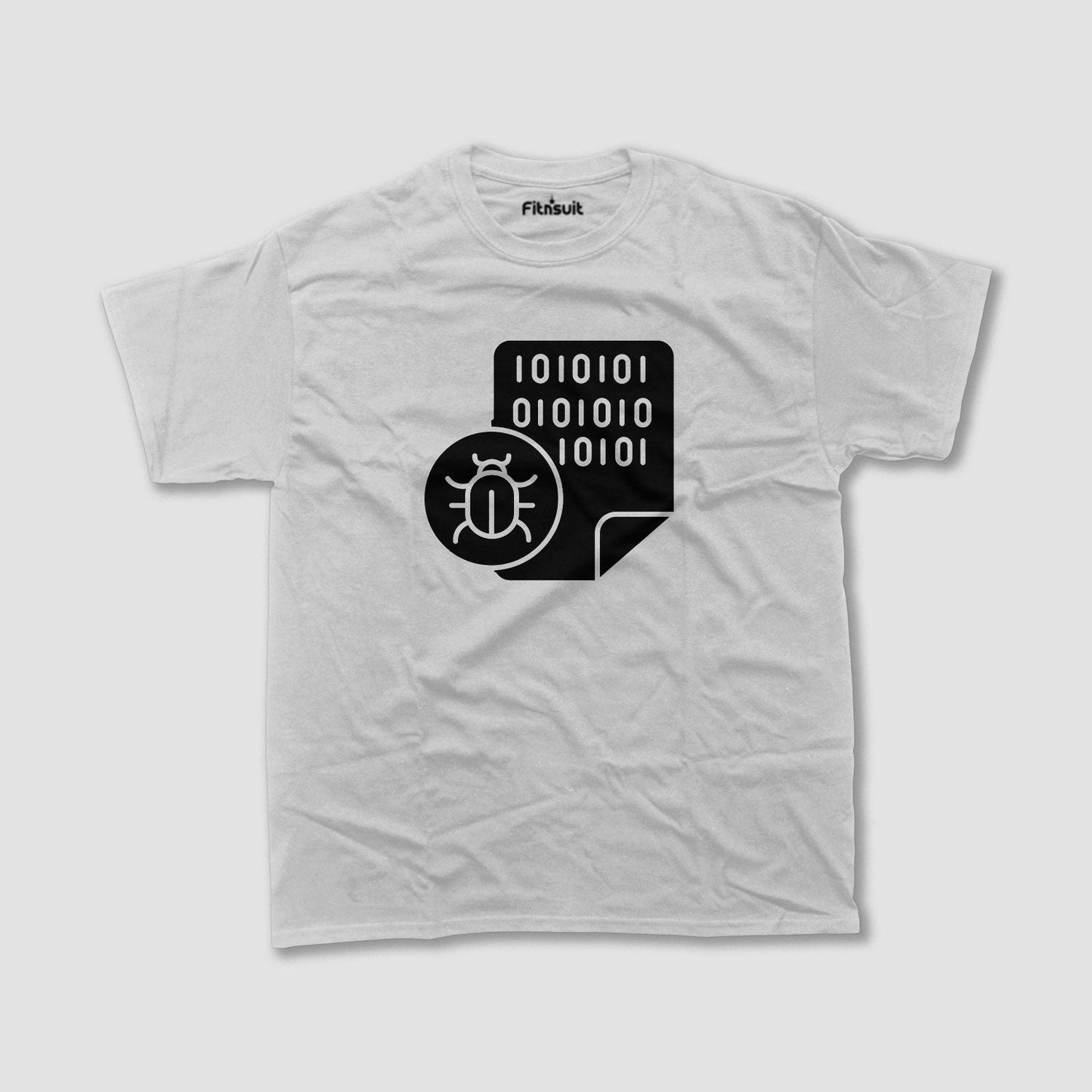 10101010 Binary code with bug icon T shirt for Ethical Hacker.