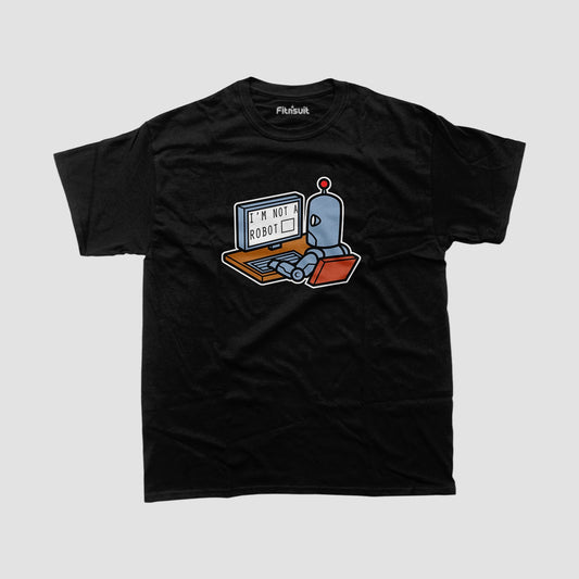 I’m Not a Robot Dev Desk Scene Ethical Hacker T-Shirt