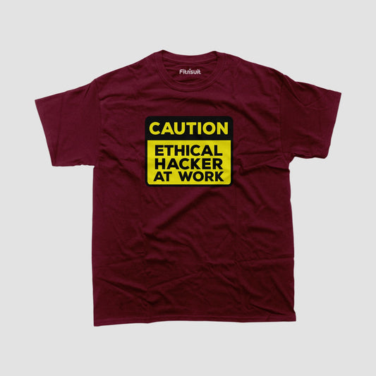 Caution: Ethical Hacker at Work Ethical Hacker T-Shirt