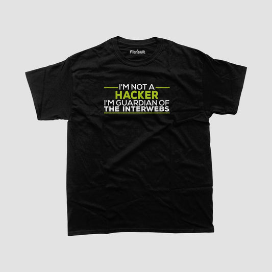 I’m Not a Hacker, I’m Guardian of the Interwebs Ethical Hacker T-Shirt