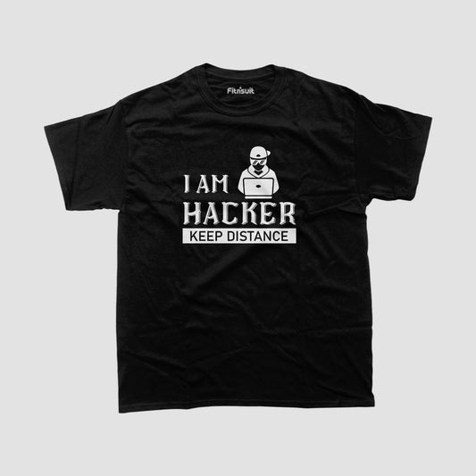 I Am Hacker – Keep Distance Ethical Hacker T-Shirt
