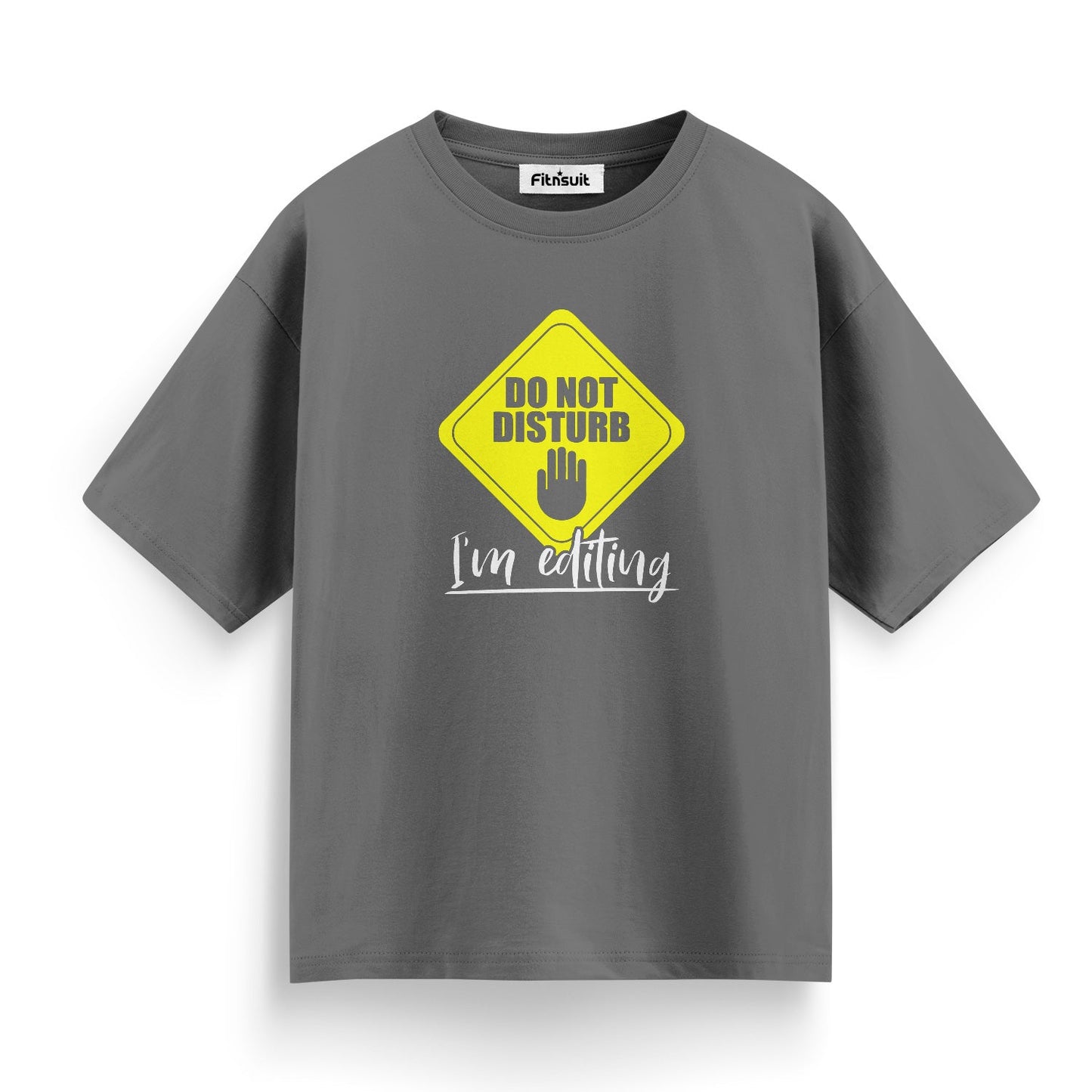 Do Not Disturb I'm Editing Warning Sign T-Shirt for Video Editor