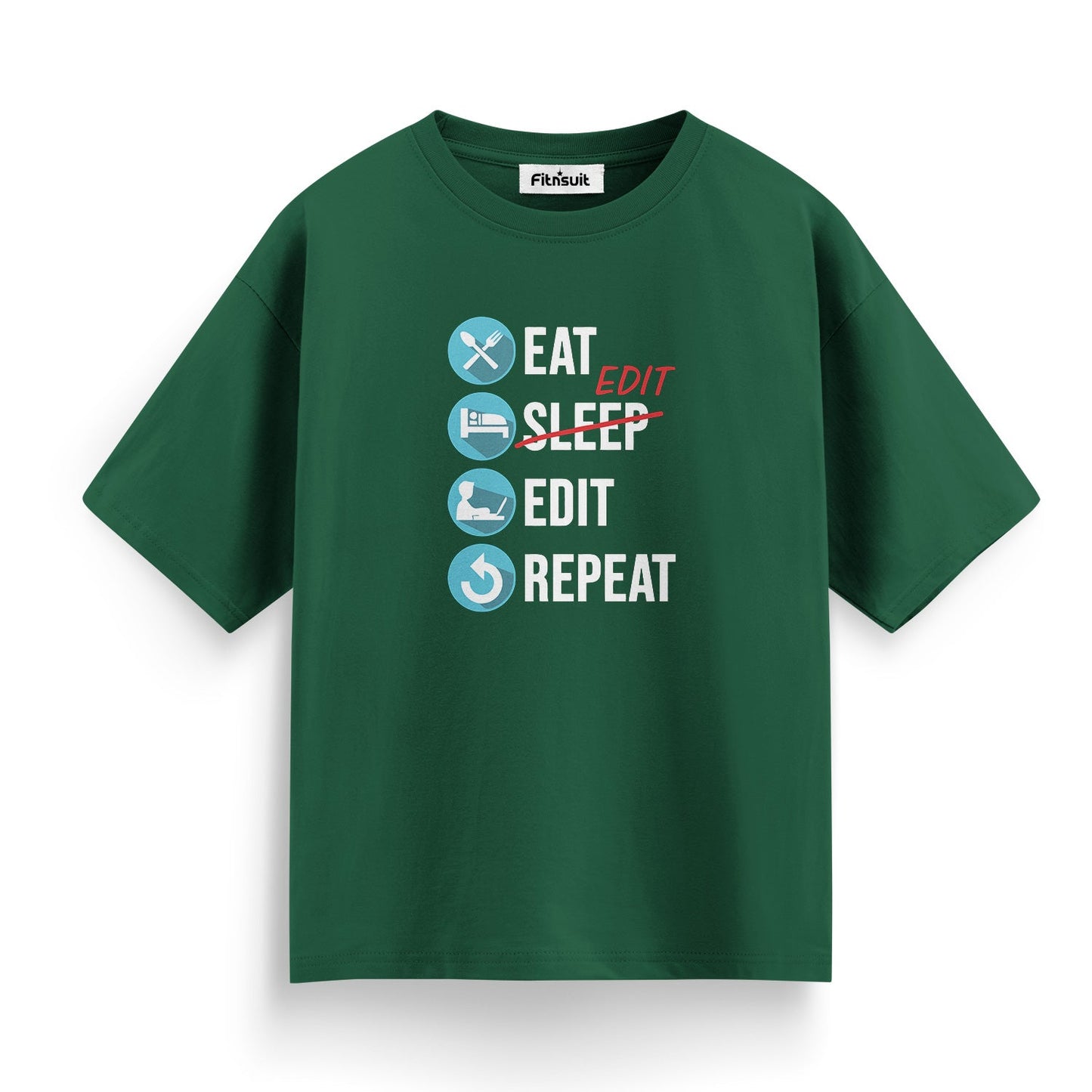 Eat Sleep Edit Repeat Funny Workflow T-Shirt for Video Editor