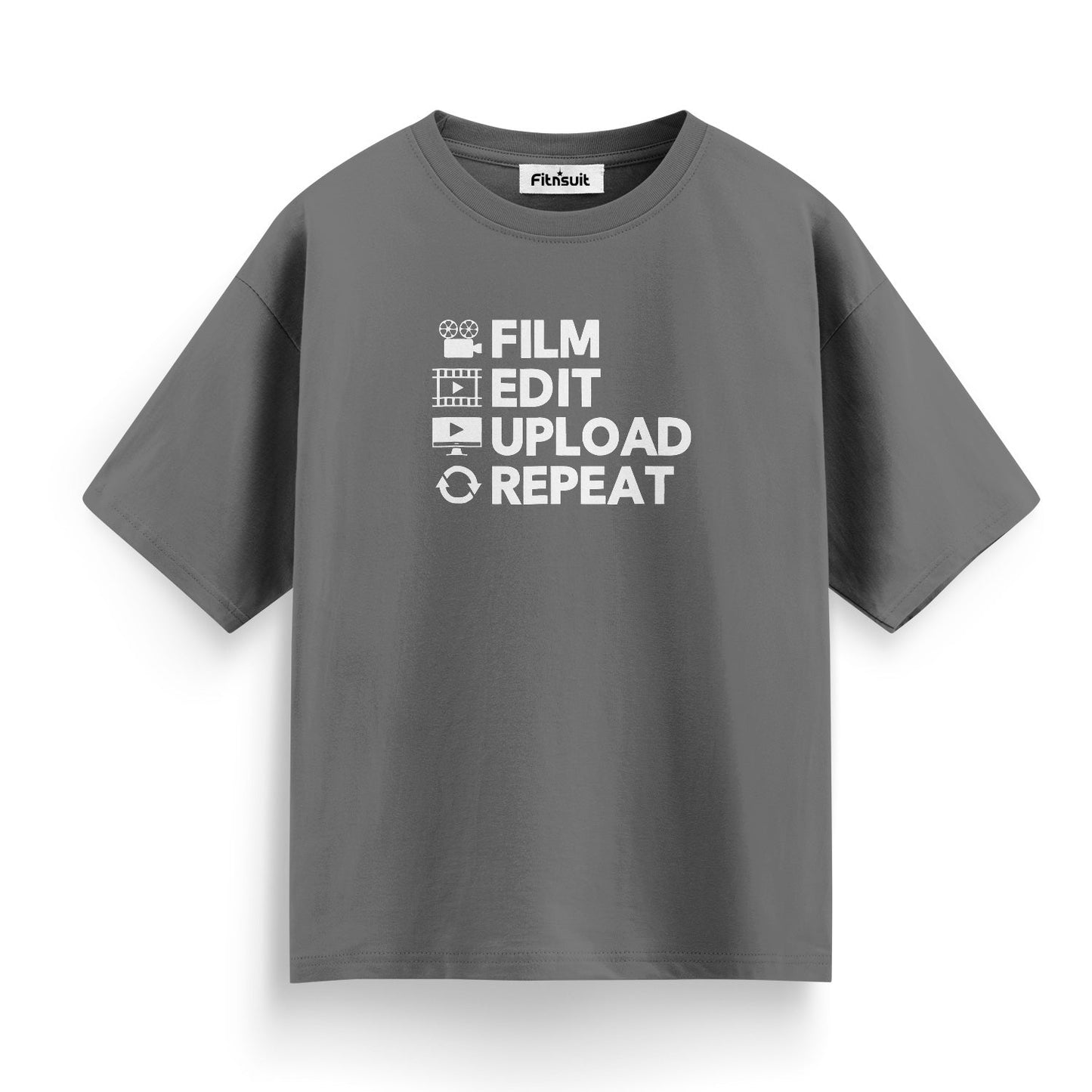 Film Edit Upload Repeat Cinematic T-Shirt for Film Maker