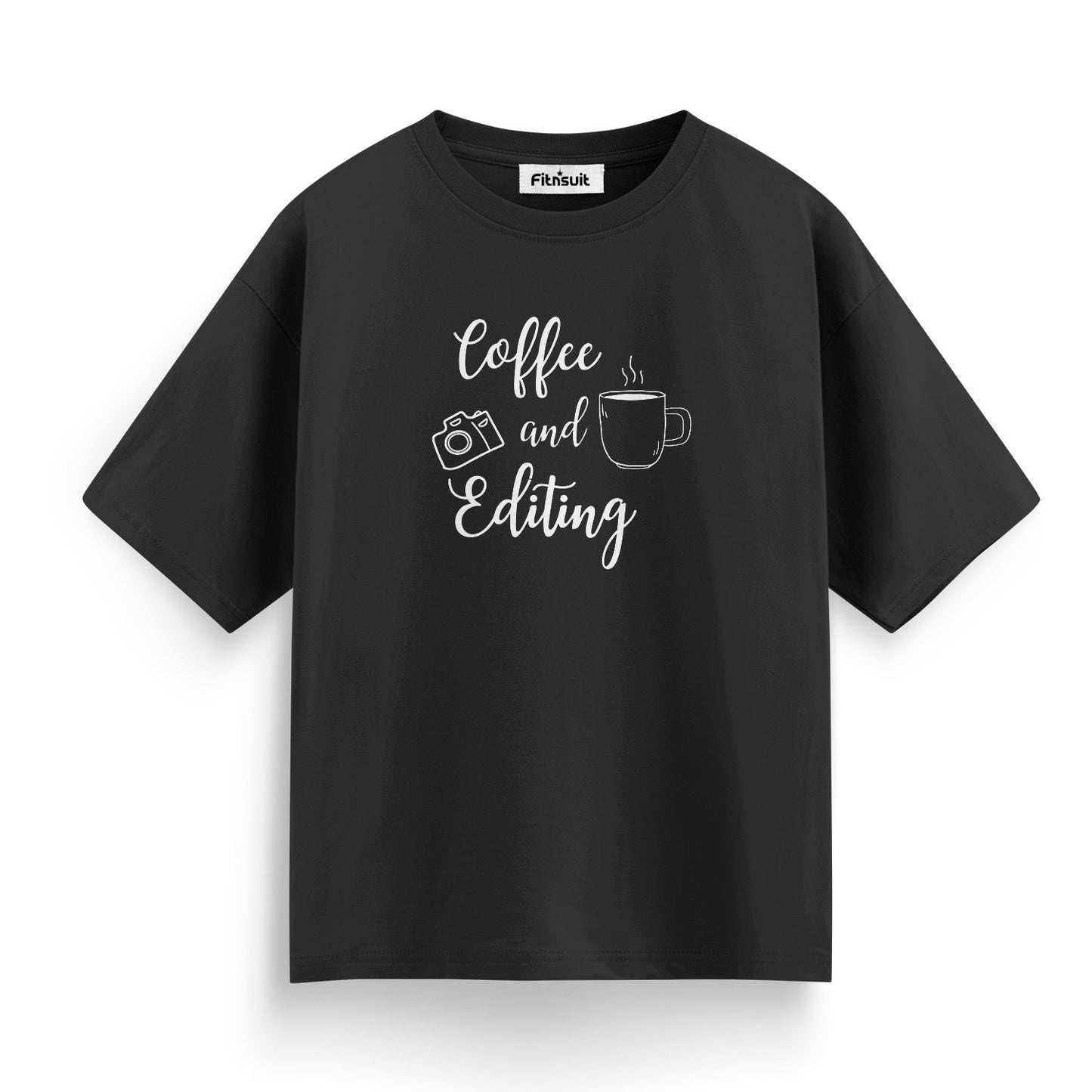 Coffee and Editing Minimal T-Shirt for Video Editor