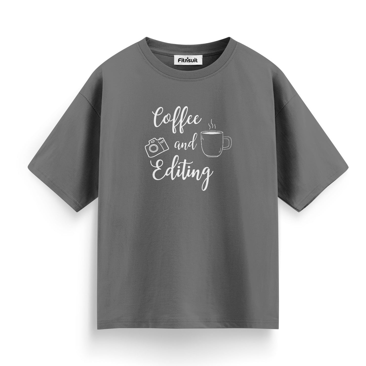Coffee and Editing Minimal T-Shirt for Video Editor