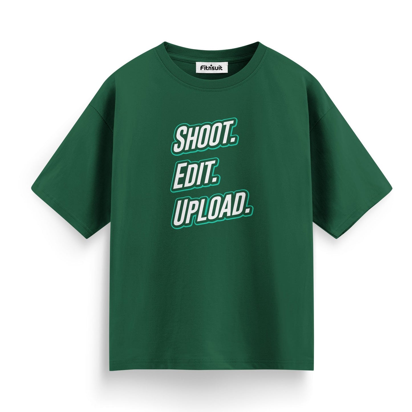 Shoot Edit Upload Repeat Bold Typography T-Shirt for Video Editor