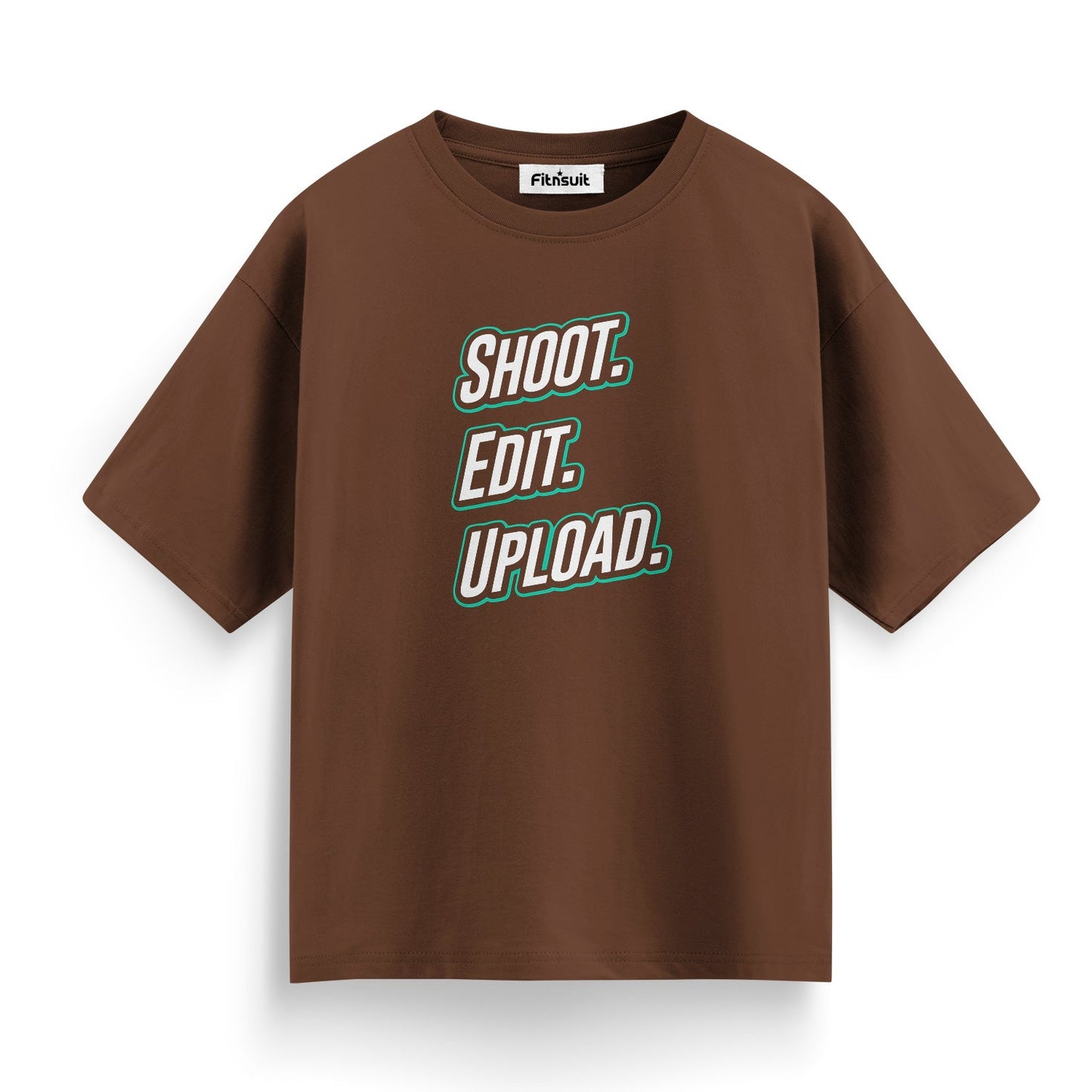Shoot Edit Upload Repeat Bold Typography T-Shirt for Video Editor