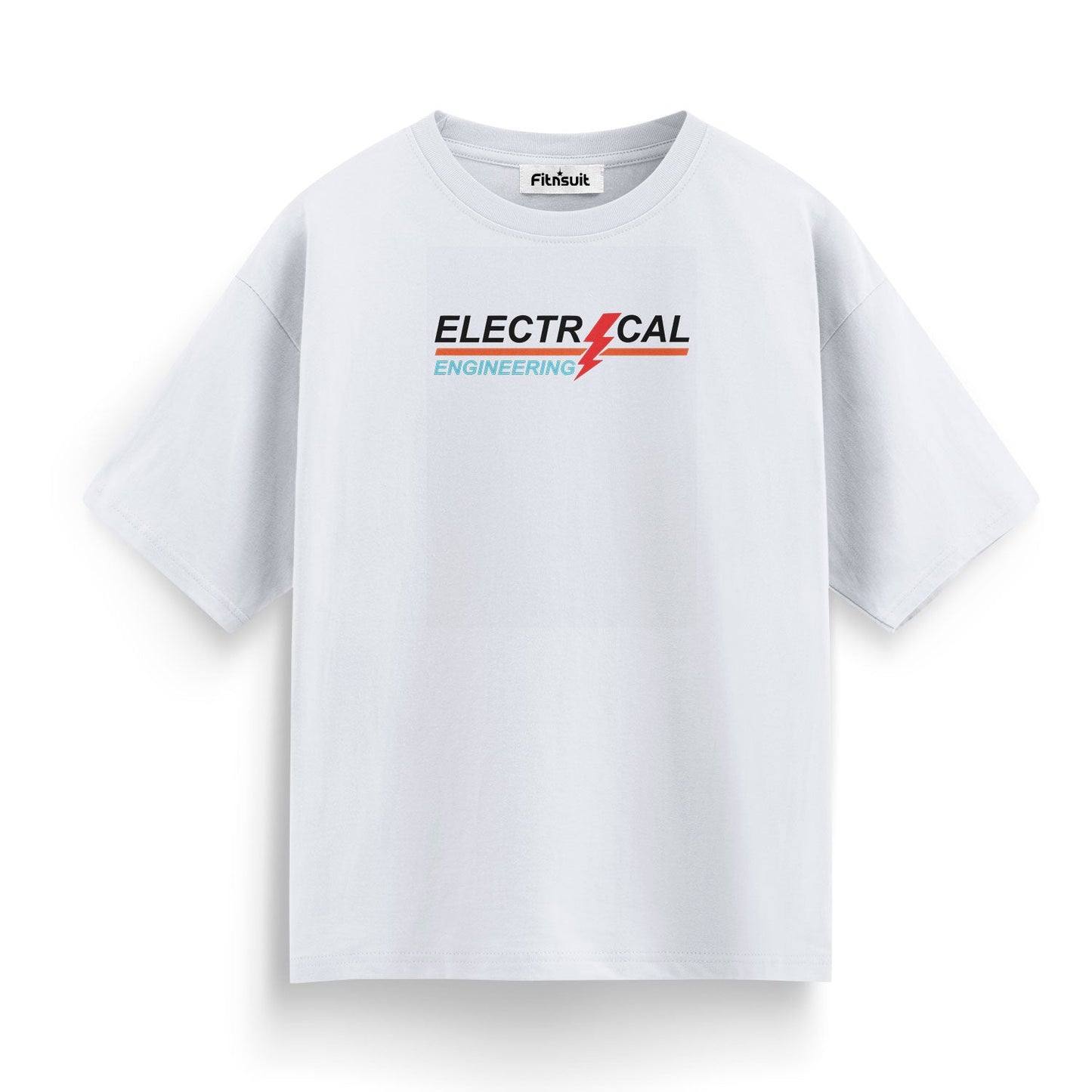 Bold Red Slash Electrical EnginElectrical Engineerring Text T Shirt