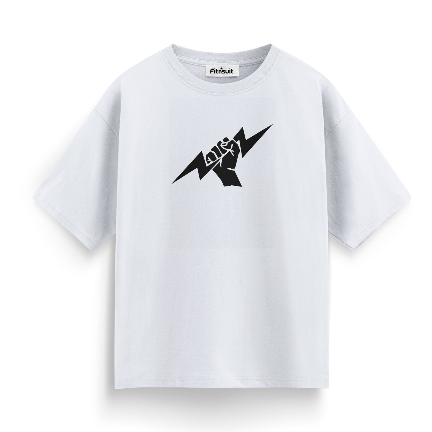 Raised Fist Lightning Bolt Electrician Electrical T Shirt
