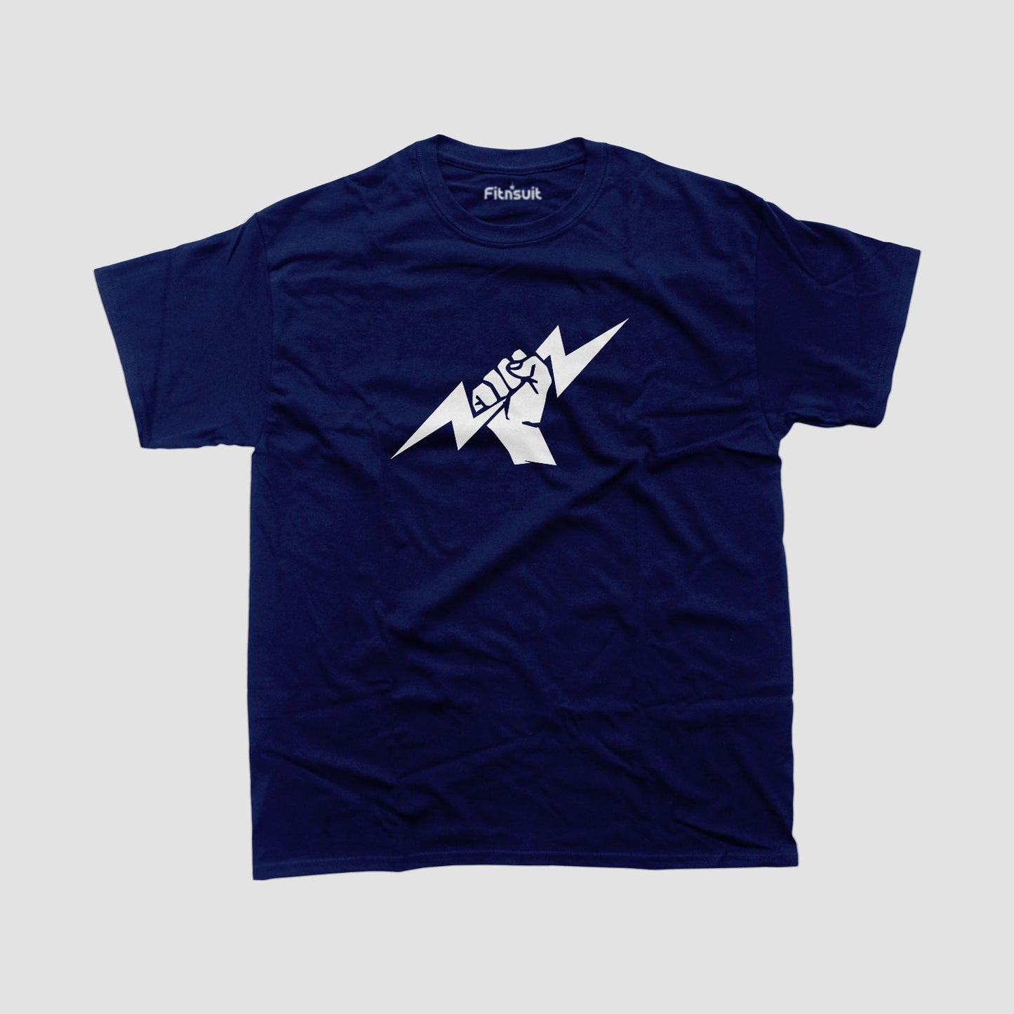 Raised Fist Lightning Bolt Electrician Electrical T Shirt
