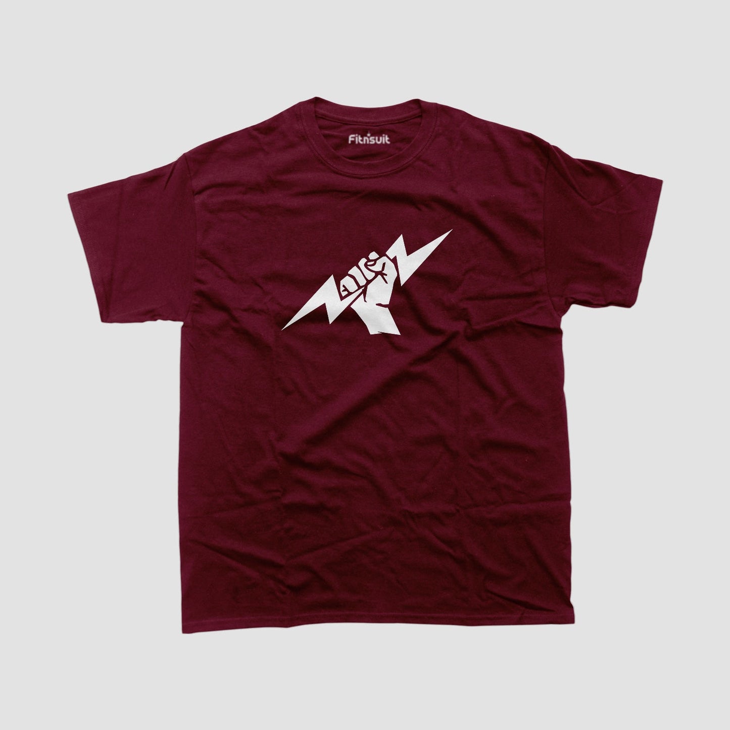 Raised Fist Lightning Bolt Electrician Electrical T Shirt