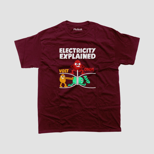 Electricity Explained Volt Ohm Amp Electronics EnginElectrical Engineerring T Shirt