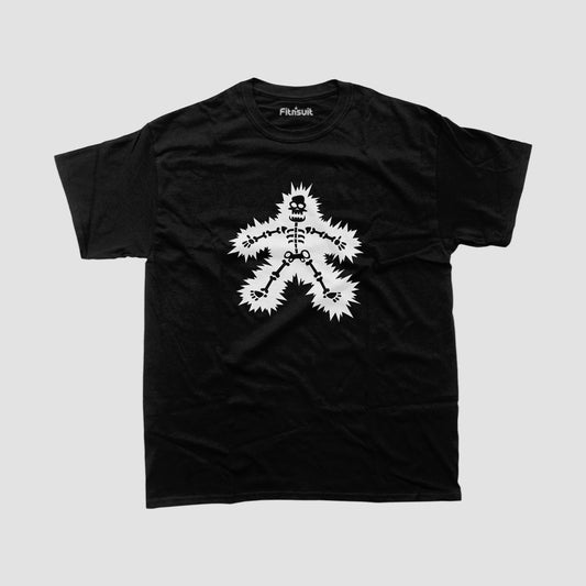 Skeleton Shocked Electrical Humor T Shirt