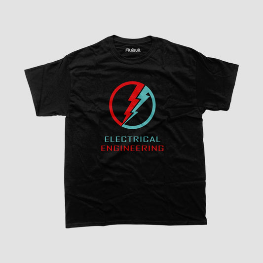 Red Blue Bolt Electrical EnginElectrical Engineerring Minimalist T Shirt