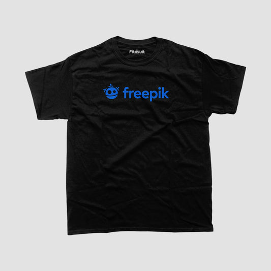 Freepik Logo with Blue Star Icon Freelancer T-Shirt