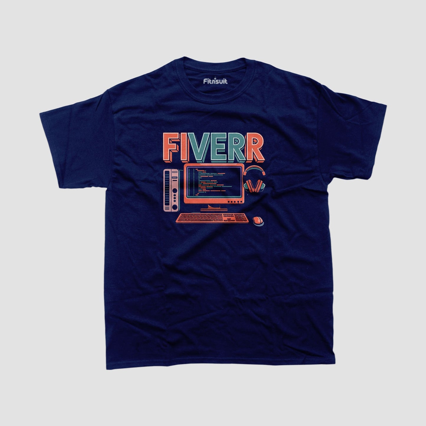 Fiverr Setup with Code Screen Freelancer T-Shirt
