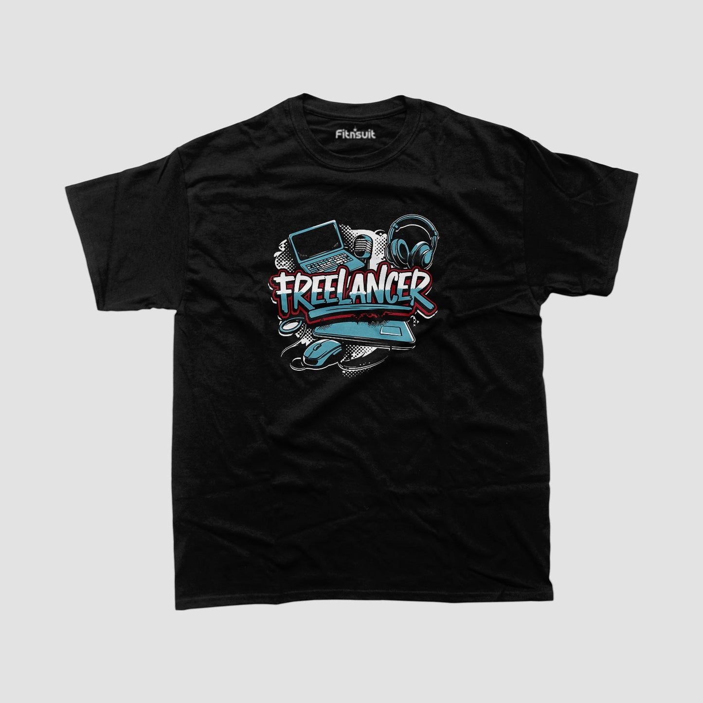 Freelancer Setup with Tools Illustration Freelancer T-Shirt