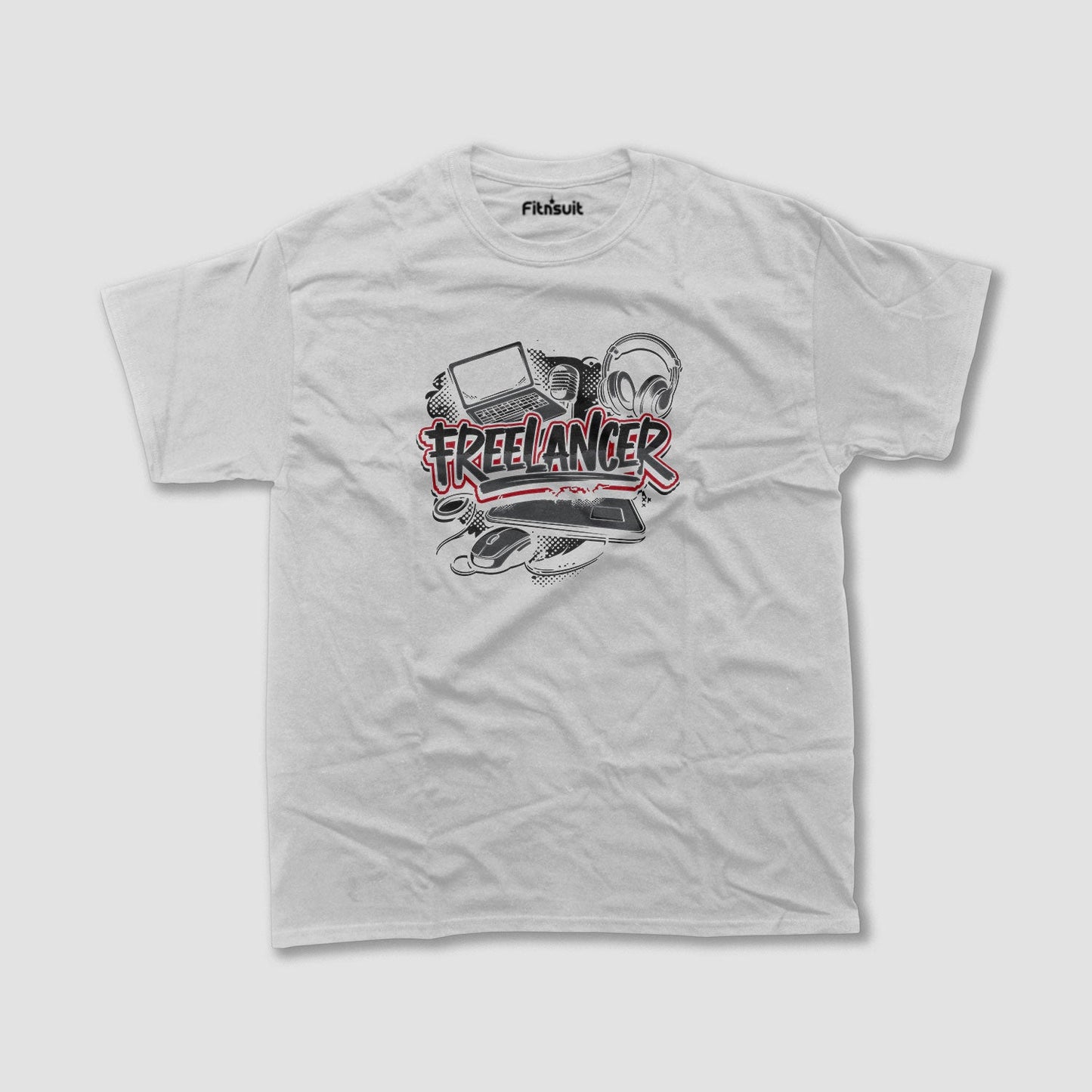 Freelancer Setup with Tools Illustration Freelancer T-Shirt