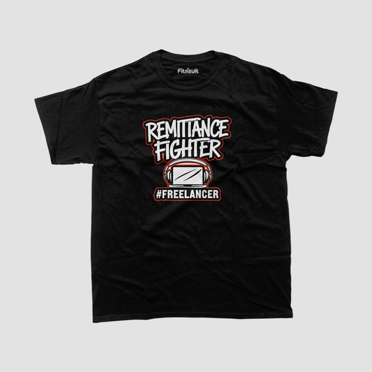Remittance Fighter Minimalist Badge Freelancer T-Shirt